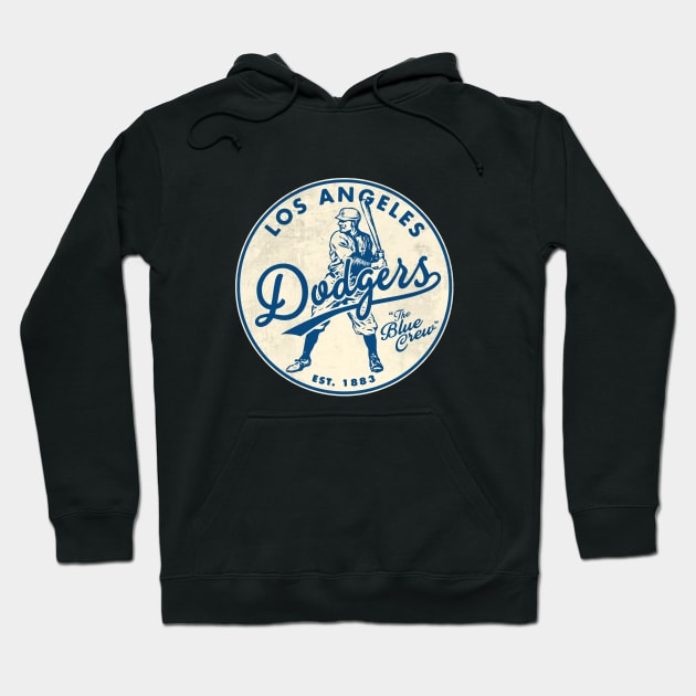 Old Style Los Angeles Dodgers FULL SIZE by Buck Tee Hoodie by Buck Tee